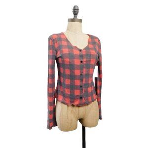 Society 212 Size S Small Plaid 2 piece Knit Top Set NWT $44
